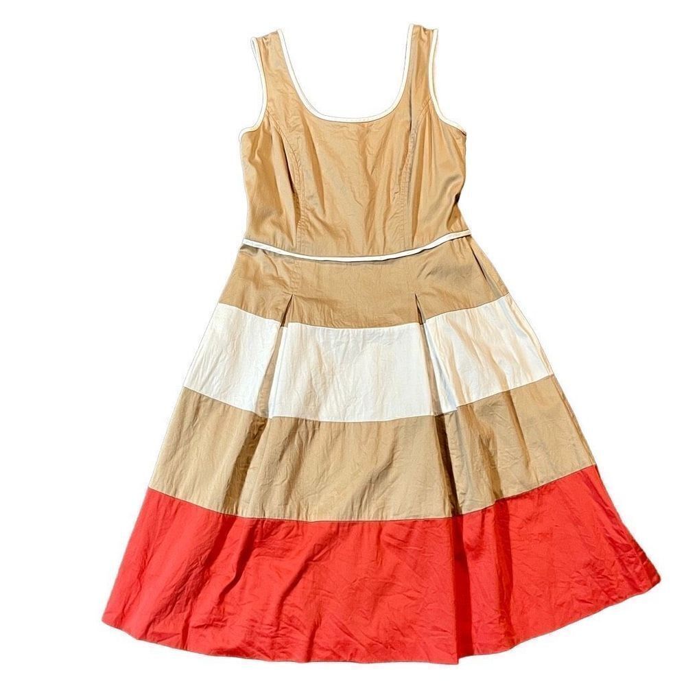 Nine West Sleeveless Tank Color Block Dress 4